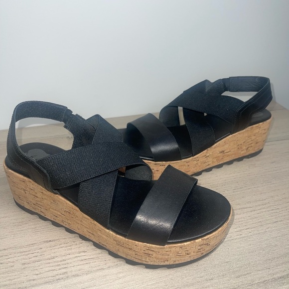 SOREL | Cameron Flatform Slingback Sandal Size 8.5 - Picture 1 of 7